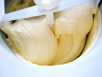 horchata ice cream being churned