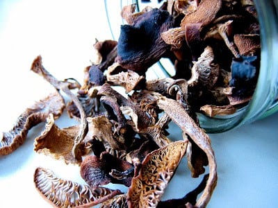 dried cap mushrooms