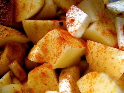 potatoes and parsnips pre oven roasting