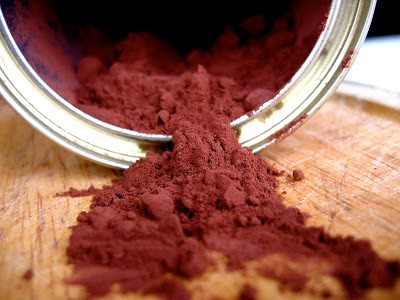 close up of cocoa powder