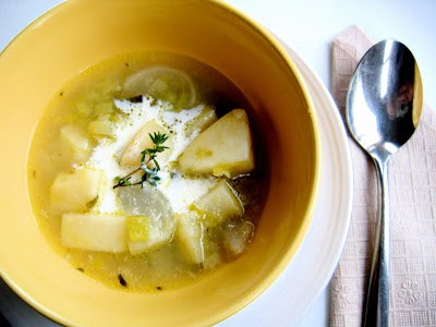bowl of turnip potage
