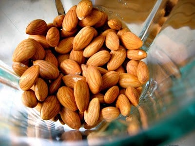 almonds in a blender