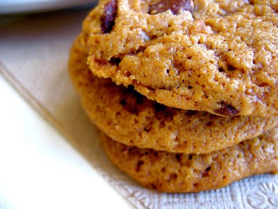 Three almond pulp chocolate chip cookies