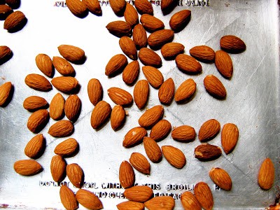 top down shot of almonds 