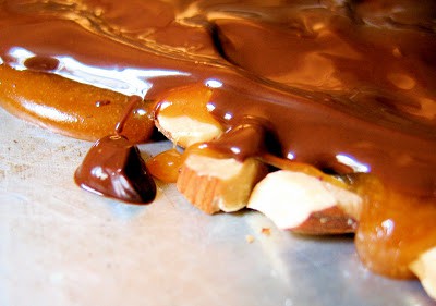 melting chocolate toffee