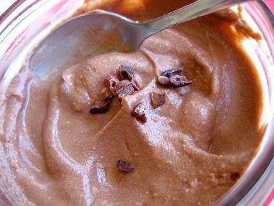 vegan chocolate pudding in a jar