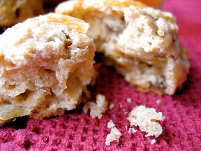 a crumbly beer scone