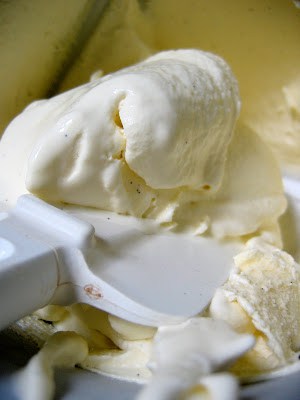 close up of vanilla ice cream