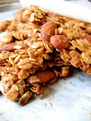 close up of nut topping