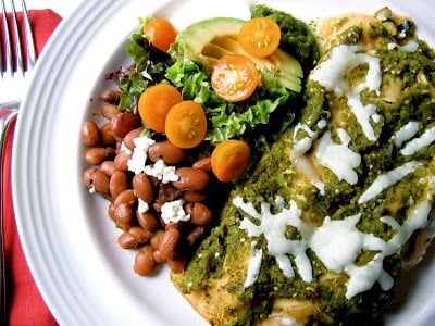 veggie enchiladas on a plate