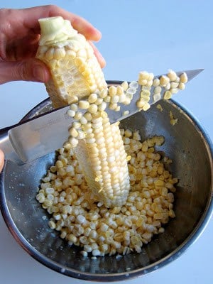 corn cut from the cob