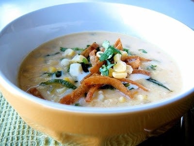 bowl of delicious corn chowder