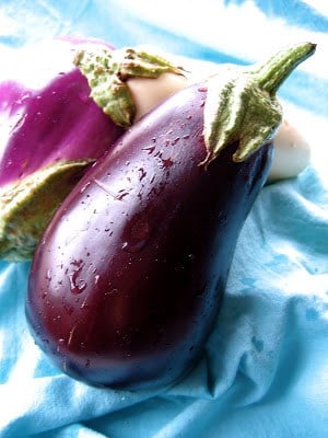 whole eggplant for making baba ganouj