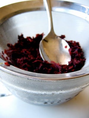 hibiscus in a sieve 