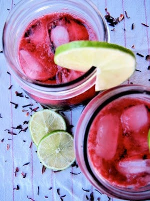 tequila spritzers in jars