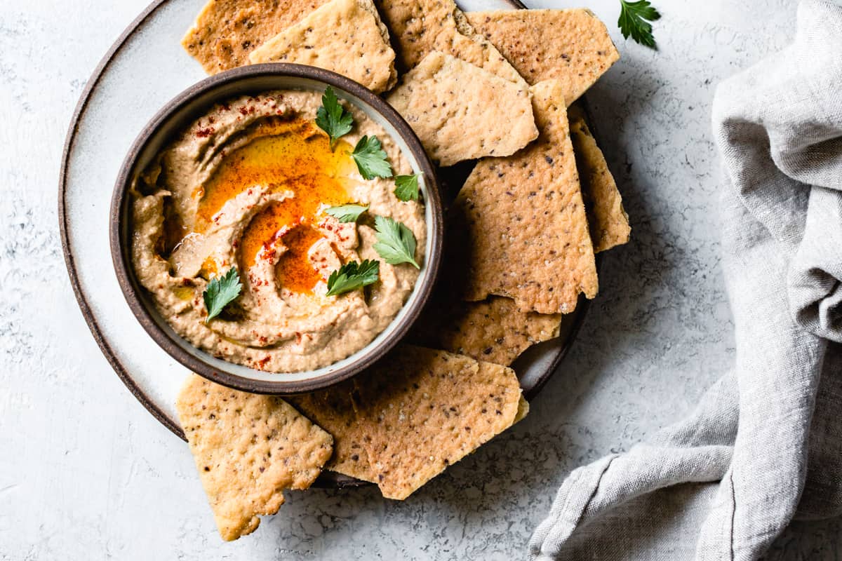 Smoky Baba Ganoush in a bowl