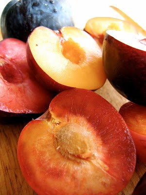 close up of fruit halves
