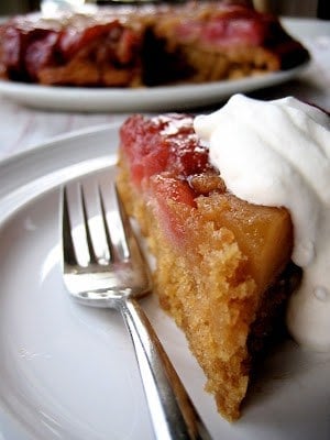 slice of delicious apple upside down cake