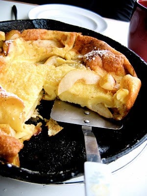 baked pancake in a skillet