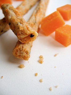 close up of cheese straws 