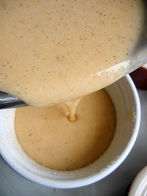 pudding batter being poured