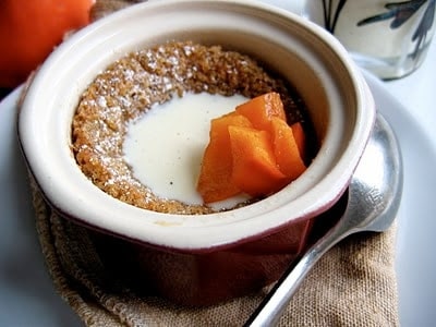 persimmon pudding in a ramikin 