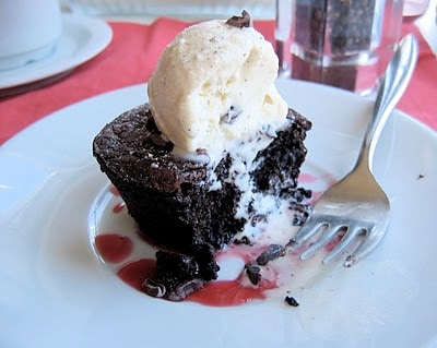 brownie cake on a plate 