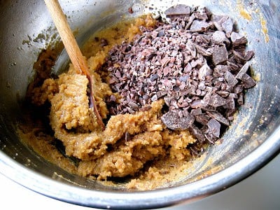 ingredients being mixed in a bowl 