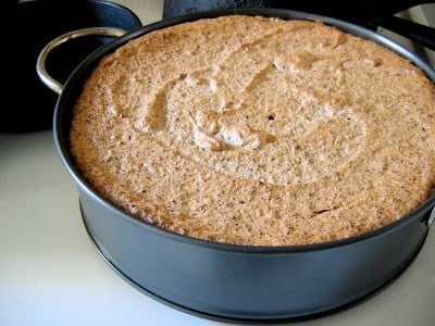 pistachio chocolate torte before baking