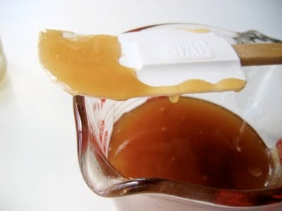 honey on a spatula 