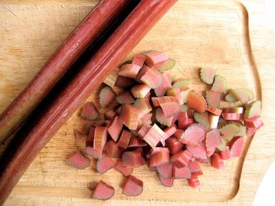 chopped rhubarb