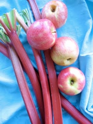 apples and rhubarb