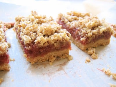 row of crumble bars