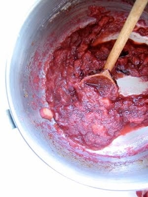 rhubarb being cooked 