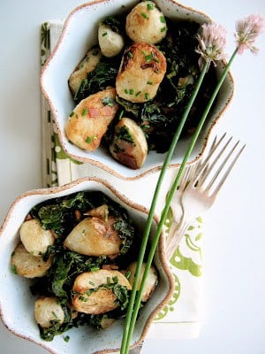 roasted turnips in a two bowls