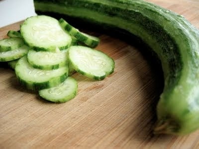 sliced cucumber 