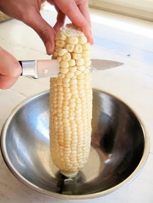 corn being cut 