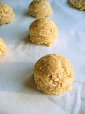 balls of cookie dough