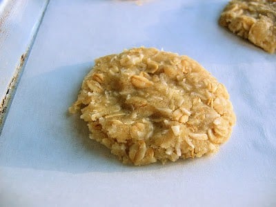 anzac biscuits before cooking 