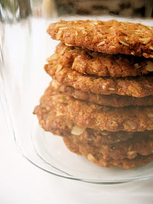 stack of anzac biscuits