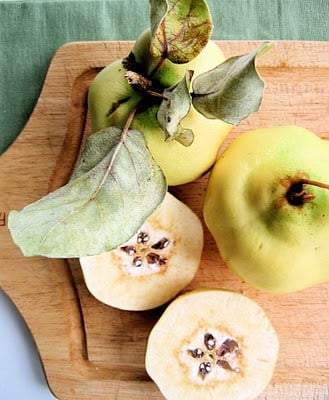 fruit on a chopping board 