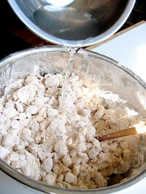 water added to dough mix