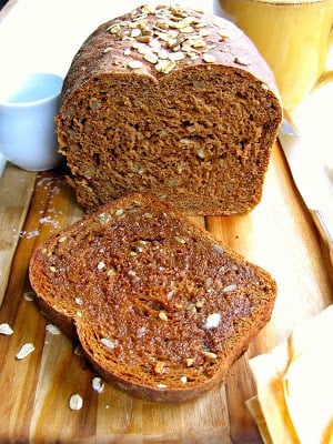 loaf of oatmeal molasses bread 