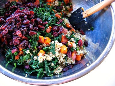 salad mixed in a bowl 