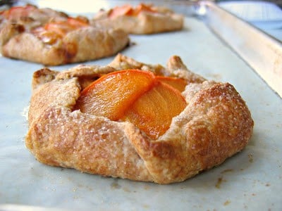 baked persimmon galette