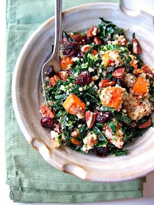 overhead shot of sweet potato salad