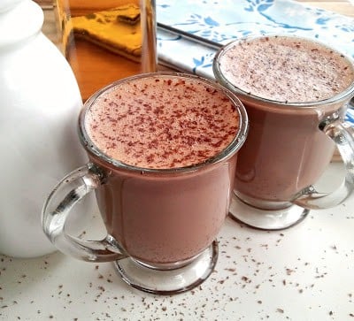 two glasses of hot chocolate 