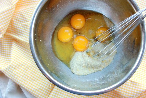 eggs being whisked 