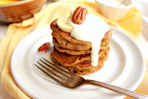 Gluten Free Buckwheat Pancakes on a plate 