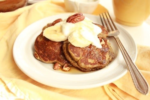 Gluten Free Pancakes with Bananas, Buckwheat, and Buttermilk